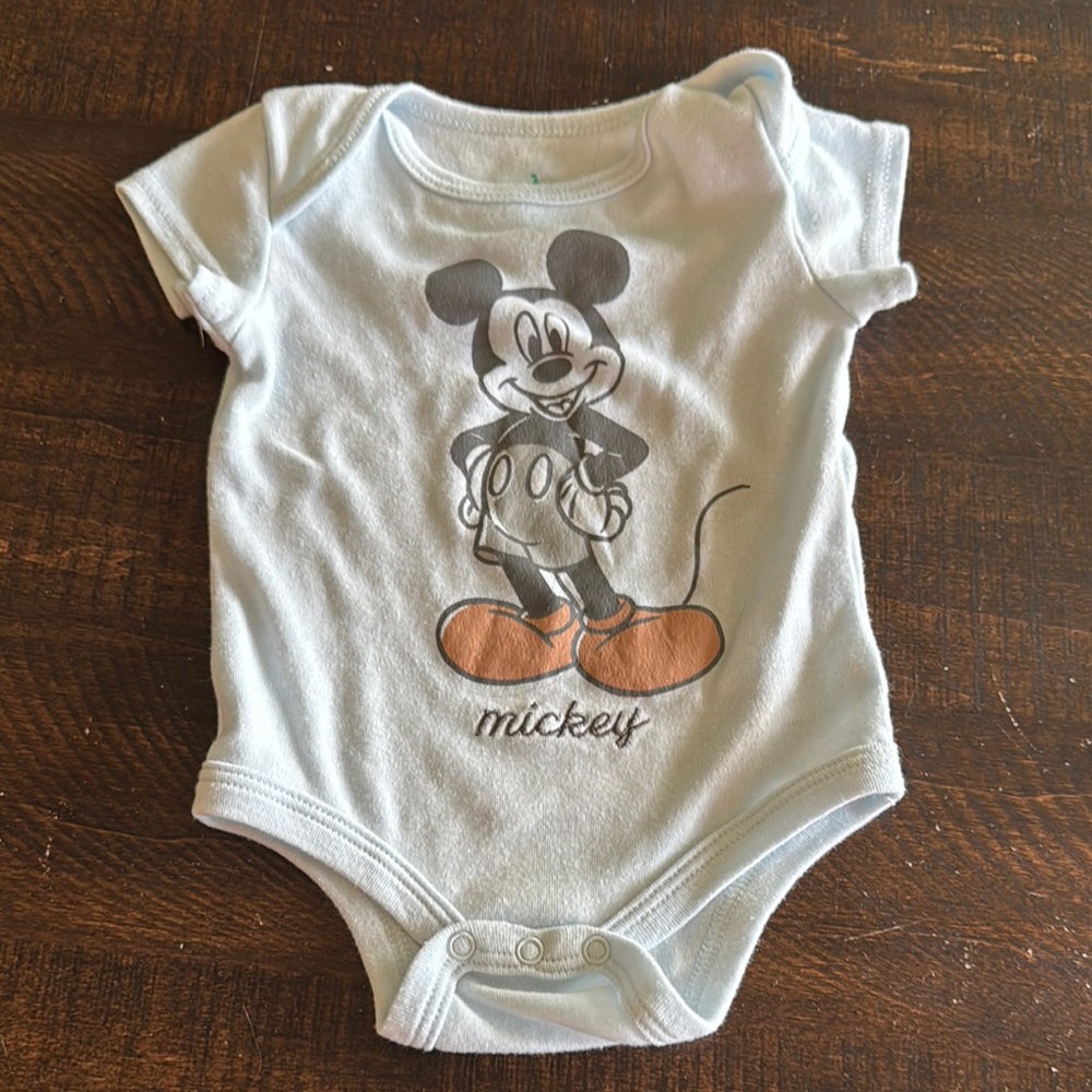 Disney Blue Mickey Mouse Bodysuit One Piece